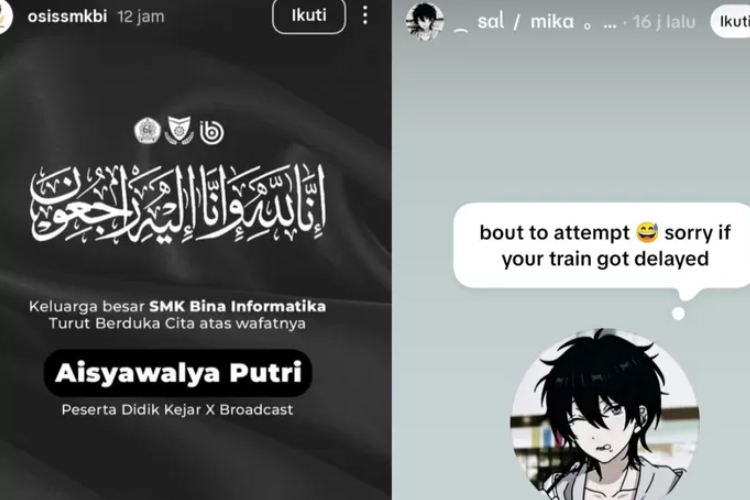 Profil Aisyawala Putri Disorot Netizen, Gadis SMK Bina Informatika Meninggal Dunia Tertemper Kereta di St Jurangmangu